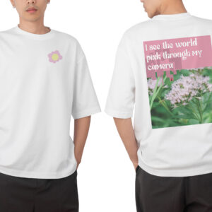 I See The World Pink Through My Camera - White Basic T-shirt